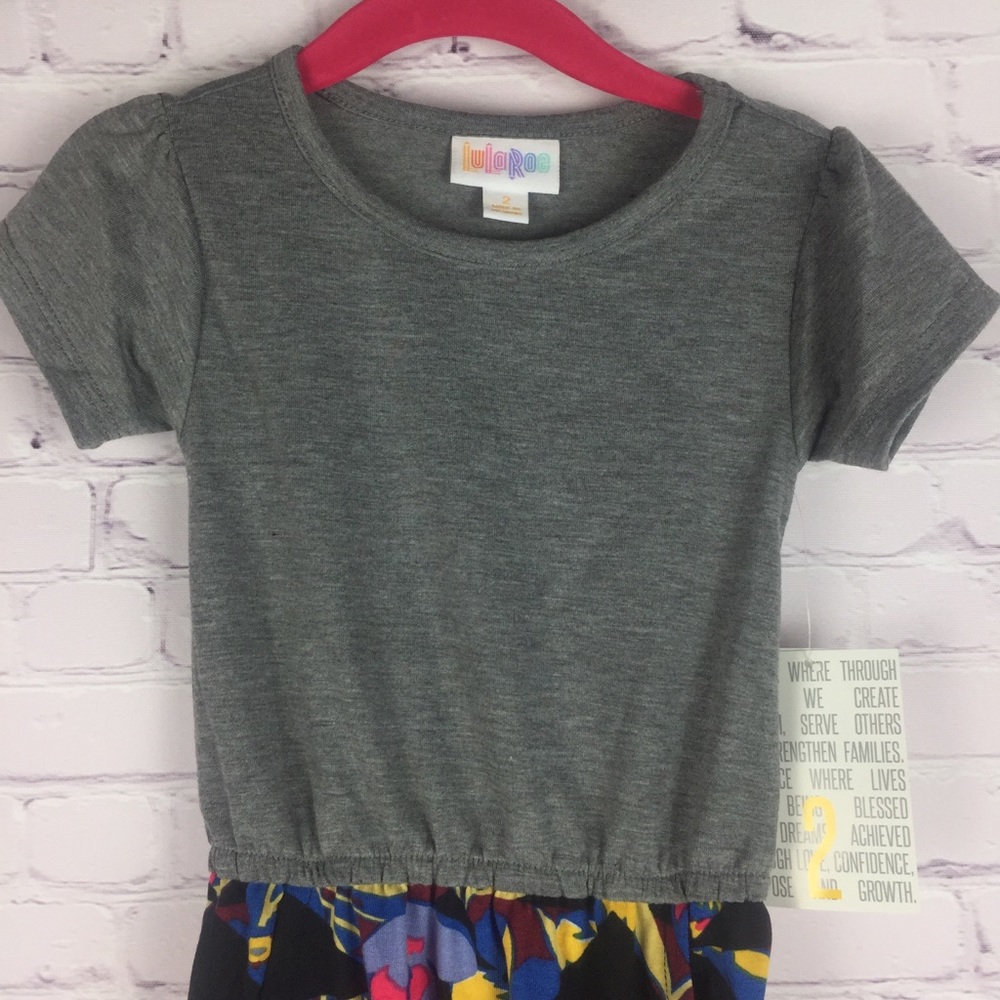 SOFT Girl’s Mae dress with pockets, 2 toned print - Picture 3 of 8